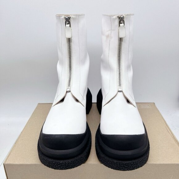 Stuart Weitzman Charli Sportlift Zip Womens Platform Mid calf Boots White US 9.5 - Picture 5 of 14